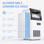 Machine à glaçons 13,58 po autoportante commerciale avec 110 lb Production quotidienne, 20 lb Bac de rangement, double alimentation en eau et glace molle à croquer