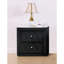 Table de chevet supérieure avec rangement à 2 tiroirs, conception en faux cristal capitonné pour les chambres élégantes