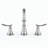 Brushed Nickel High Arc Widespread Bathroom Faucet With Pop-up Drain Assembly & Supply Hoses-123207136