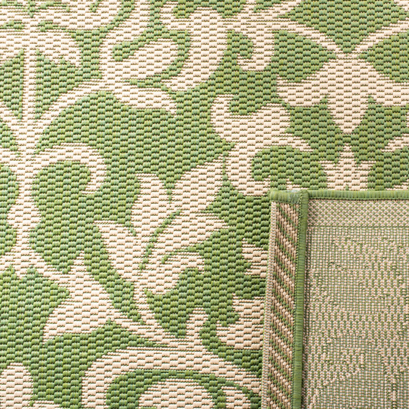 Tapis d'intérieur / extérieur Davonia Performance Damask, Tapis de couloir 2 pi 3 po x 6 pi 7 po