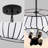 4 - Light Dimmable Drum Lantern Chandelier-227142149