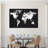 Black And White Map Canvas Print-2001326459