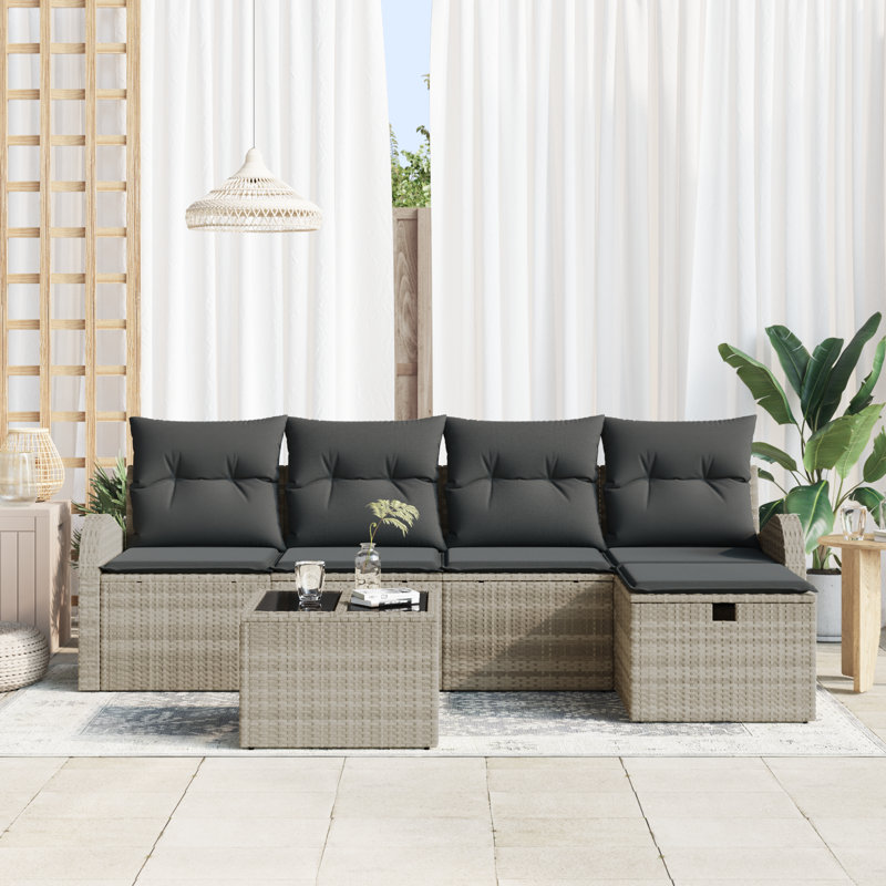 234cm Wide Patio Sofa with Cushions