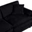 Siège en U modulaire et surdimensionné pour le salon, 3 canapés confortables en nuage avec 2 repose-pieds mobiles, chenille noire, sièges relaxants, canapé modulaire et chenille en noir, options polyvalentes-1503002687