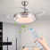 Smart Modern Chandelier Ceiling Fan with Remote Control LED Light，6 Speed/Color Temperature 3000-6000K/Reversible/Timer Setting 1H-2H