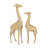CosmoLiving by Cosmopolitan Gold Polystone Giraffe Sculpture Set of 2 12", 15"H-18443643