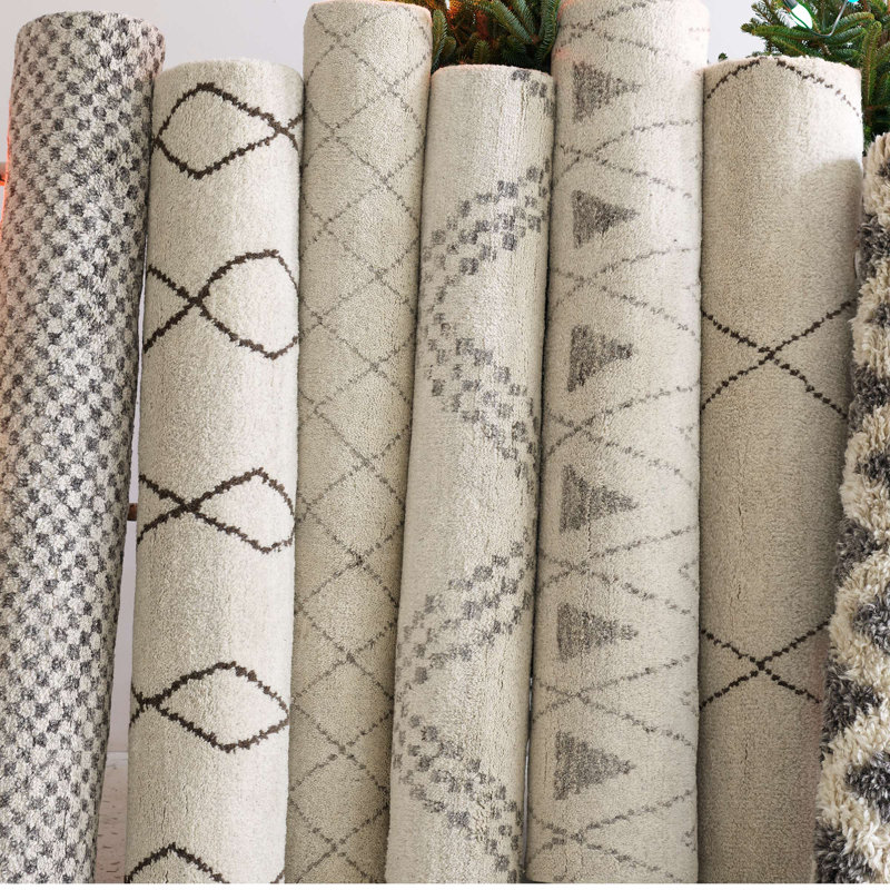 Numa Charcoal Hand Knotted Wool Rug, Rectangle 9'6" x 13'6"