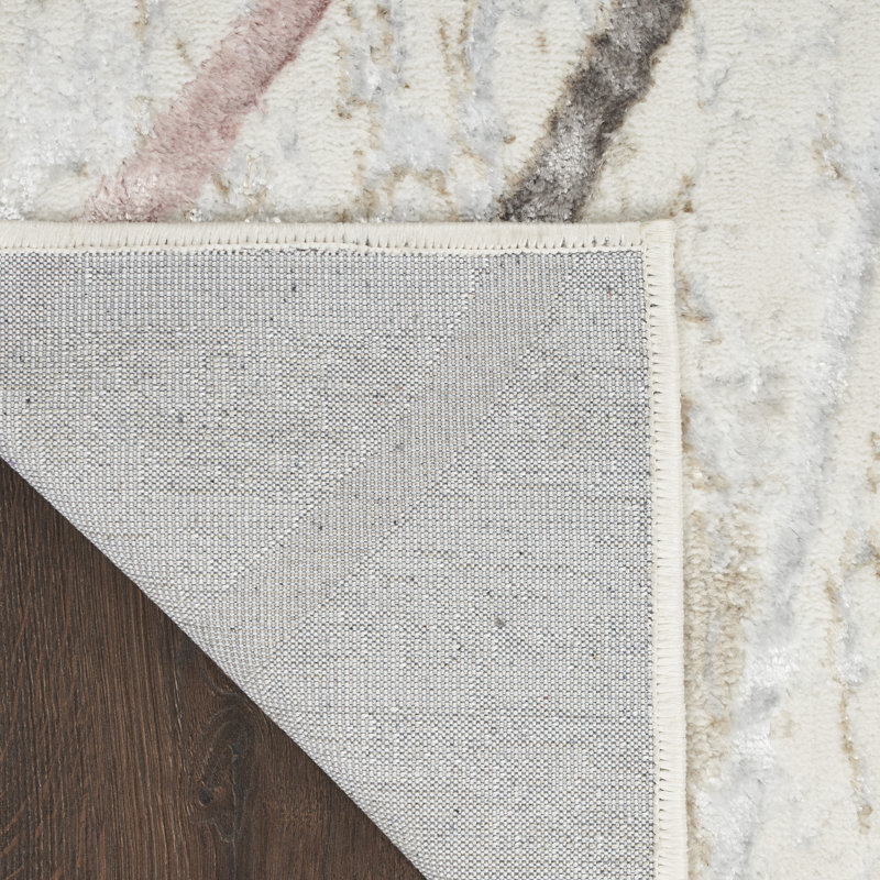 Glitz  Abstract Ivory/Multi Area Rug, Rectangle 3'11" x 5'11"