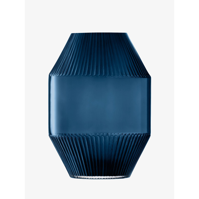 Rotunda Handmade Glass Table Vase, Sapphire
