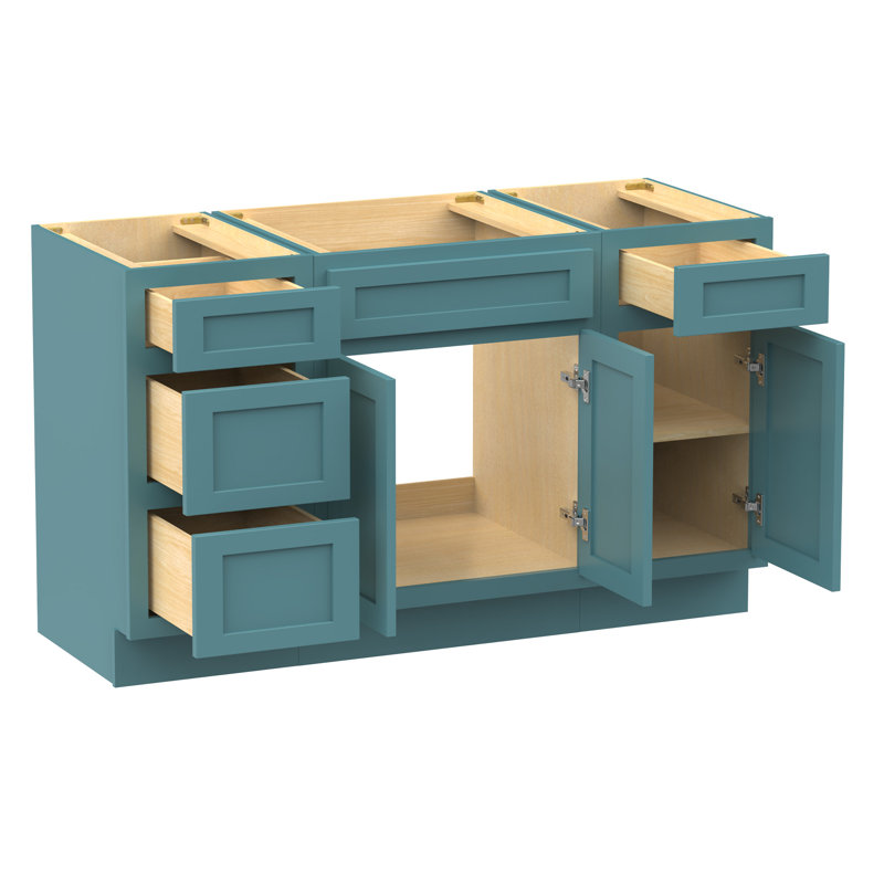 48 base de meuble-lavabo simple seulement, Bleu sarcelle