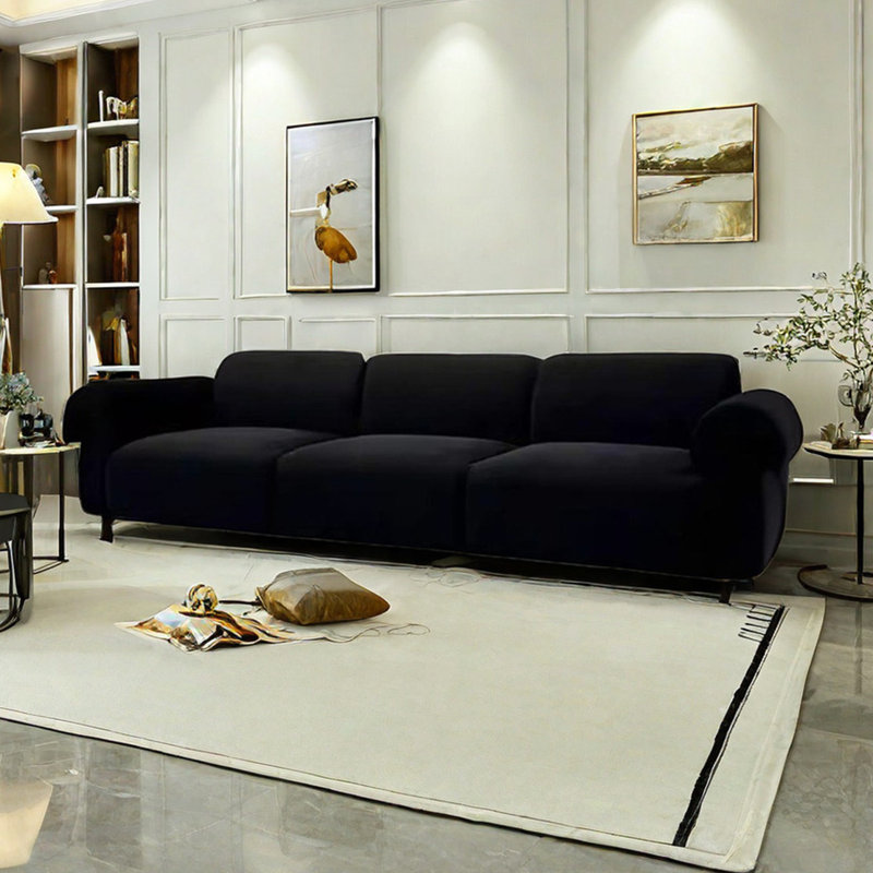 Canapé Octopus, H 29,52 po x l 102,36 po x P 39,37 po, Noir