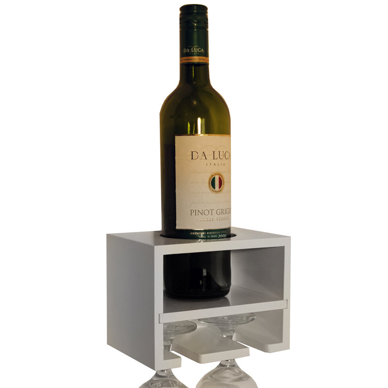 Wall Wine Rack, White