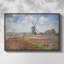 Tulip Fields with the Rijnsburg Windmill, 1886 - Claude Monet, toile tendue avec châssis-132875404-132875407