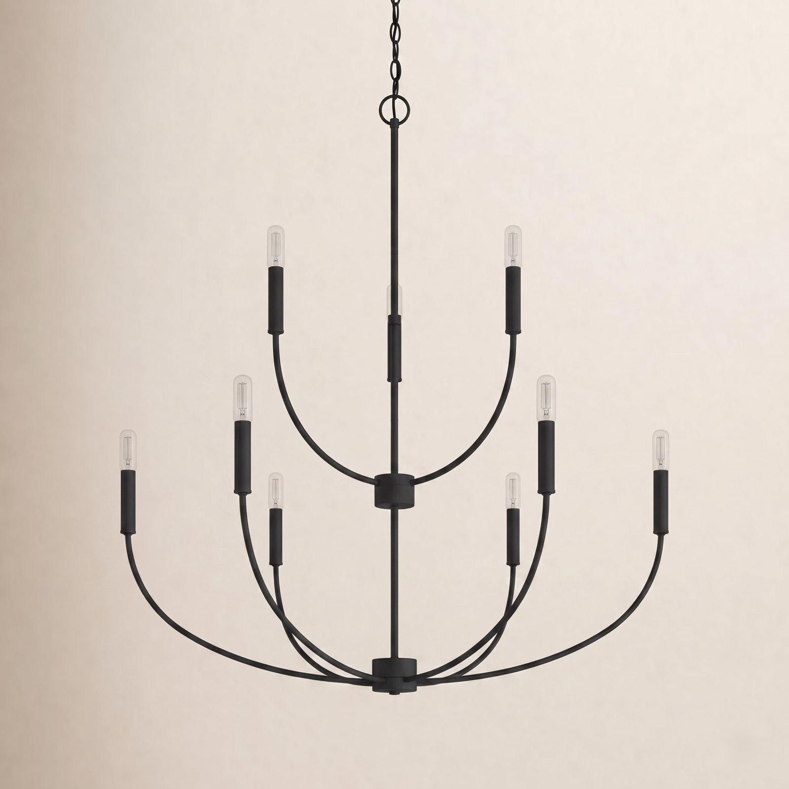 Kendrey 9-Light Chandelier, Midnight Black