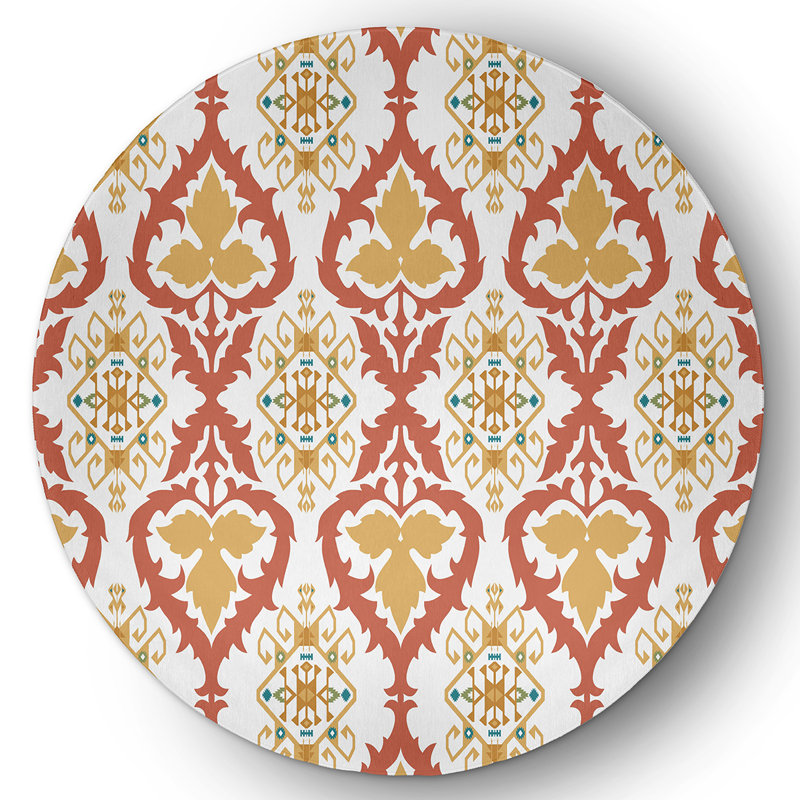 Chenille Oriental Indoor Rug, Round 5'