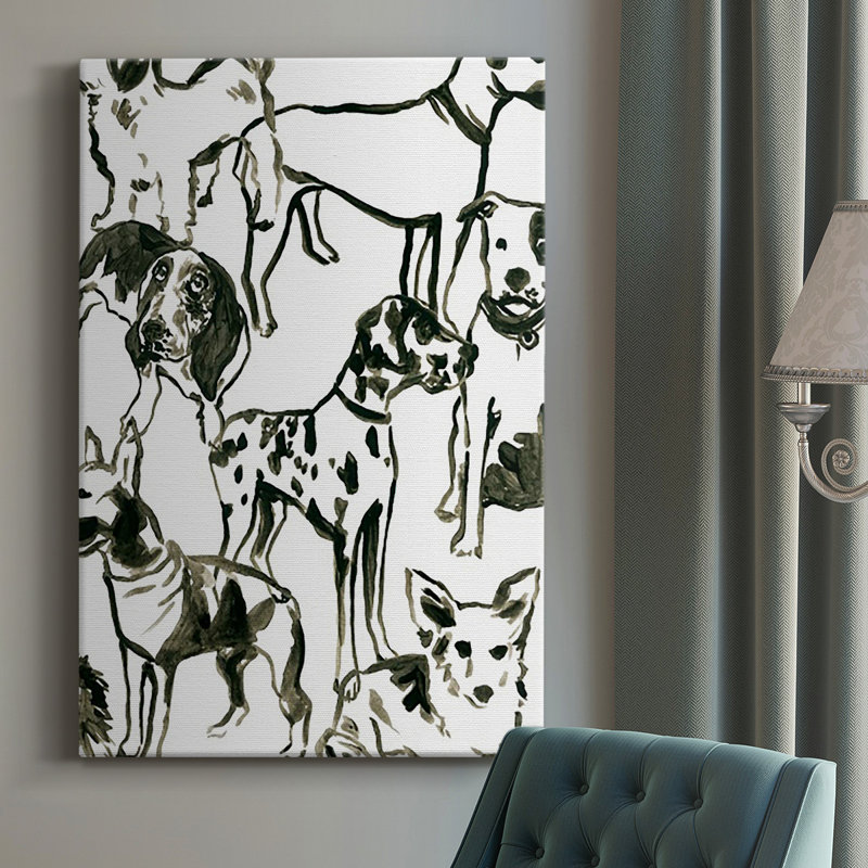 " Canine Collage II ", 60" H x 40" W x 1.5" D