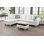980-SCO-MICROFIBER Canapé et méridienne de 97,5 po de large avec repose-pieds