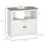 Bathroom Cabinet, Pedestal Vanity Storage Cabinet With Double Doors And Storage Shelves