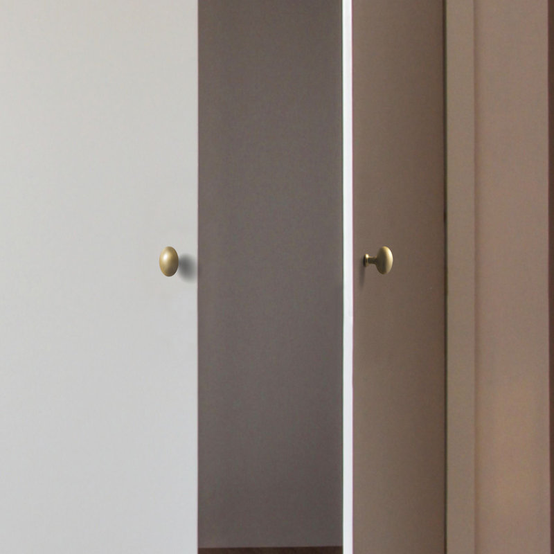 1.4" Length Oval Knob Multipack, Brushed Brass