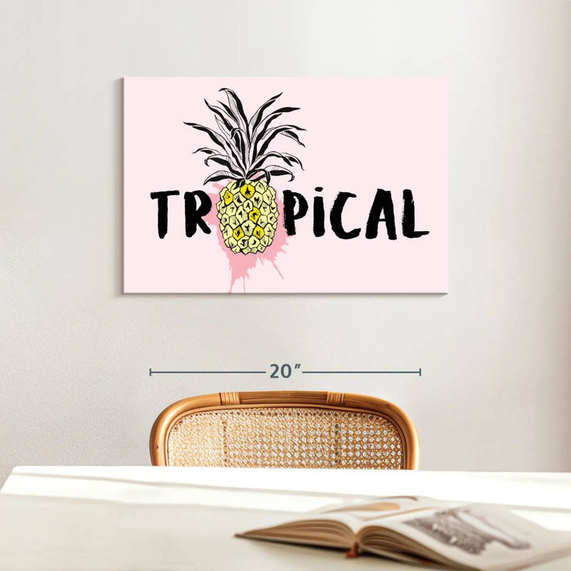 Yarlin Pineapple Typography, 16" H x 24" W