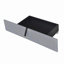 Lit plateforme double en velours avec 2 tiroirs et 1 lit double TG - gris