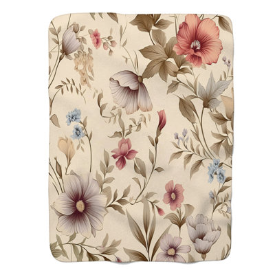 Mauve pâle - couverture en sherpa de qualité supérieure 1 pièce