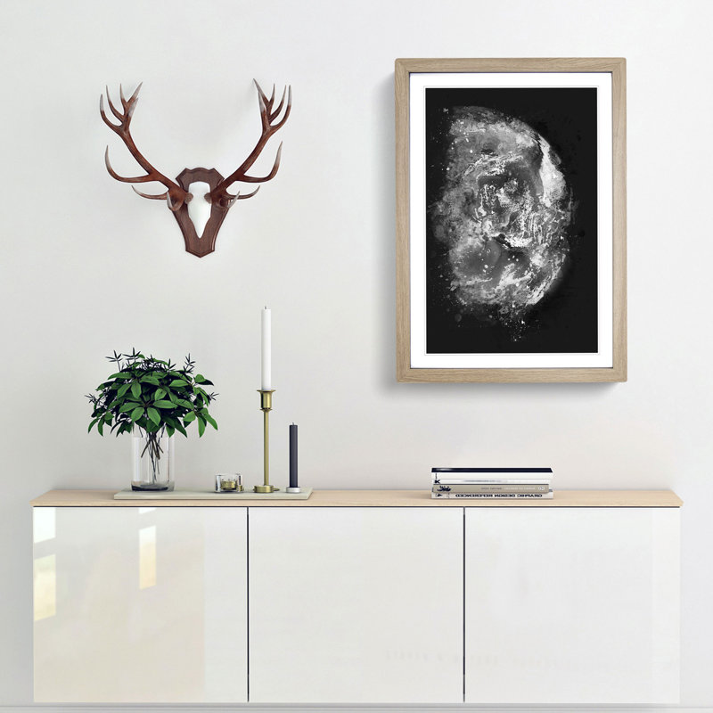 Amazing Image Of Earth - Single Picture Frame Print on MDF, 33cm H x 24cm W x 2cm D, Oak Framed