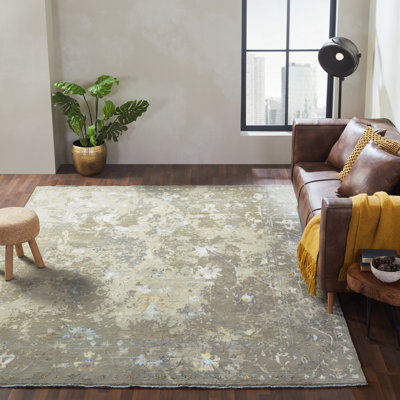 Jiron Sand Veil Hand-Knotted Area Rug