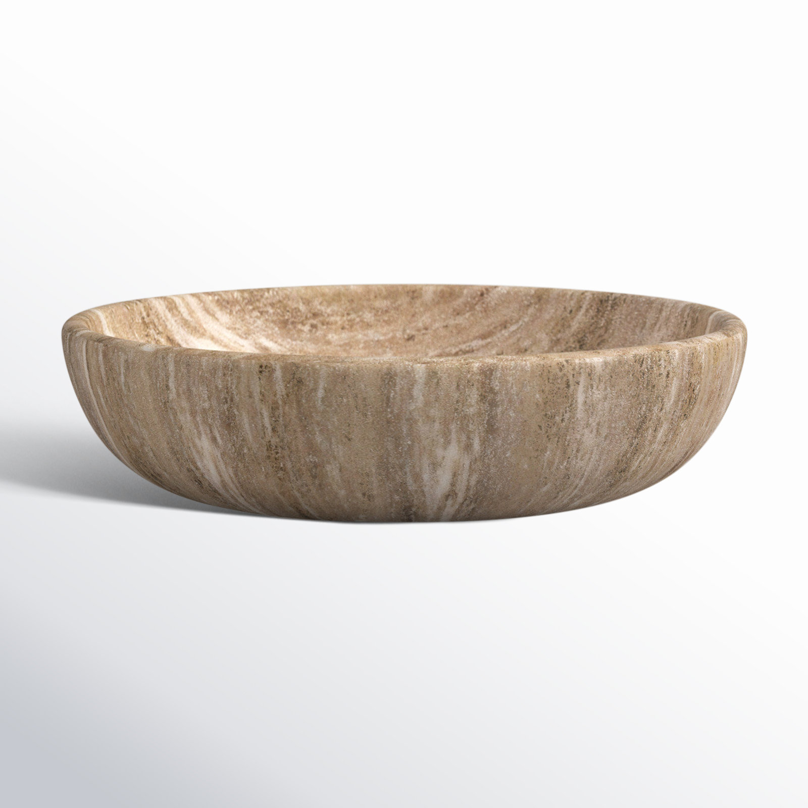 Tellis Genuine Marble Decorative Bowl, 2" H x 8" W x 8" D