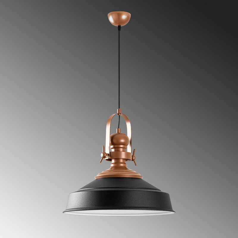 Lustre réglable élégant, structure en métal noir, 16,1 po de diamètre x 15,7 po de hauteur | Hauteur réglable de 17,7 po à 51,2 po | 1 x douille E27 (40 W maximum, ampoule non incluse) | Design moderne pour le salon et la salle à manger