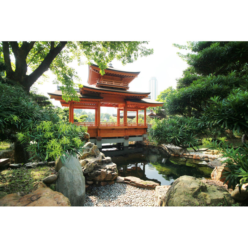 Chinese Garden by Pingphuket - Wrapped Canvas Print, 81cm H x 122cm W