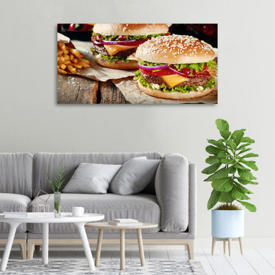 Hamburgers - Wrapped Canvas Print
