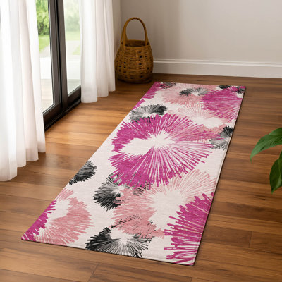 Premium Machine Washable Mayfield AMF2132 floral Rug