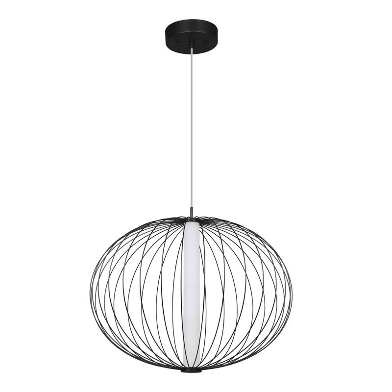 Bohs 1 - Light LED Sphere Pendant, Black, 190cm H x 40cm W x 40cm D