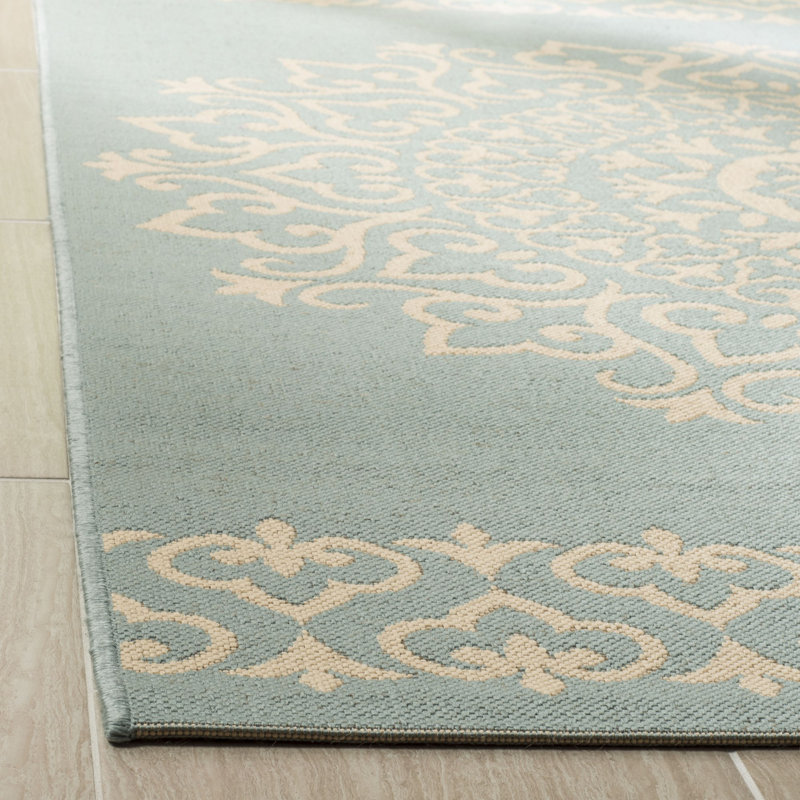Tapis oriental intérieur / extérieur Burnell Performance, Carré 6 pi 7 po