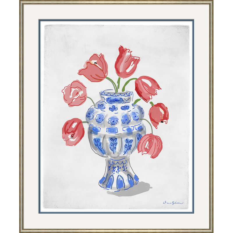 «Tulipierre I» par Dana Gibson - Peinture encadrée sur papier