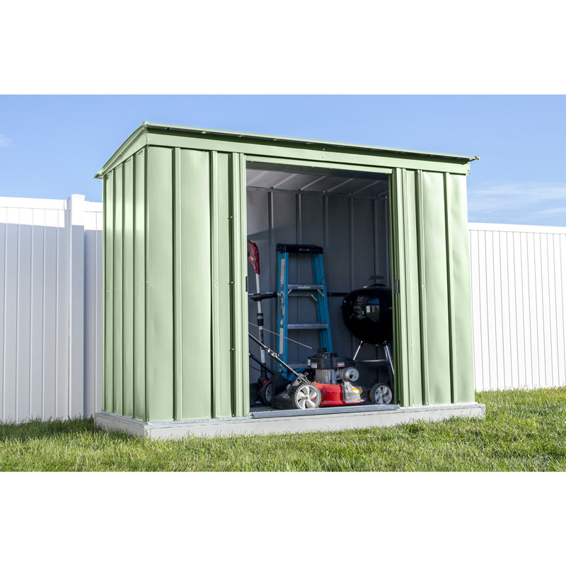 Classic Steel Storage Shed, 8X4, Sage Green, Sage Green