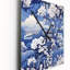Horloge murale florale bleue-1048281436