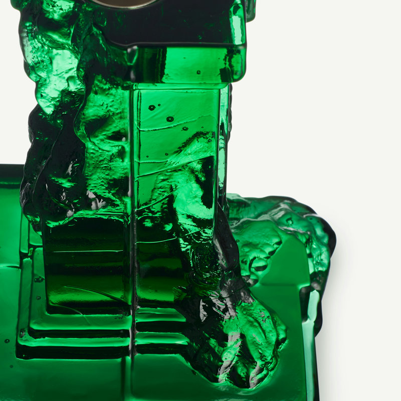 Bougie Rocky Baroque vert émeraude moyen