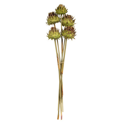 Tête d'artichaut 15 po Vickerman avec tige de roseau, arrangement d'artichaut séché