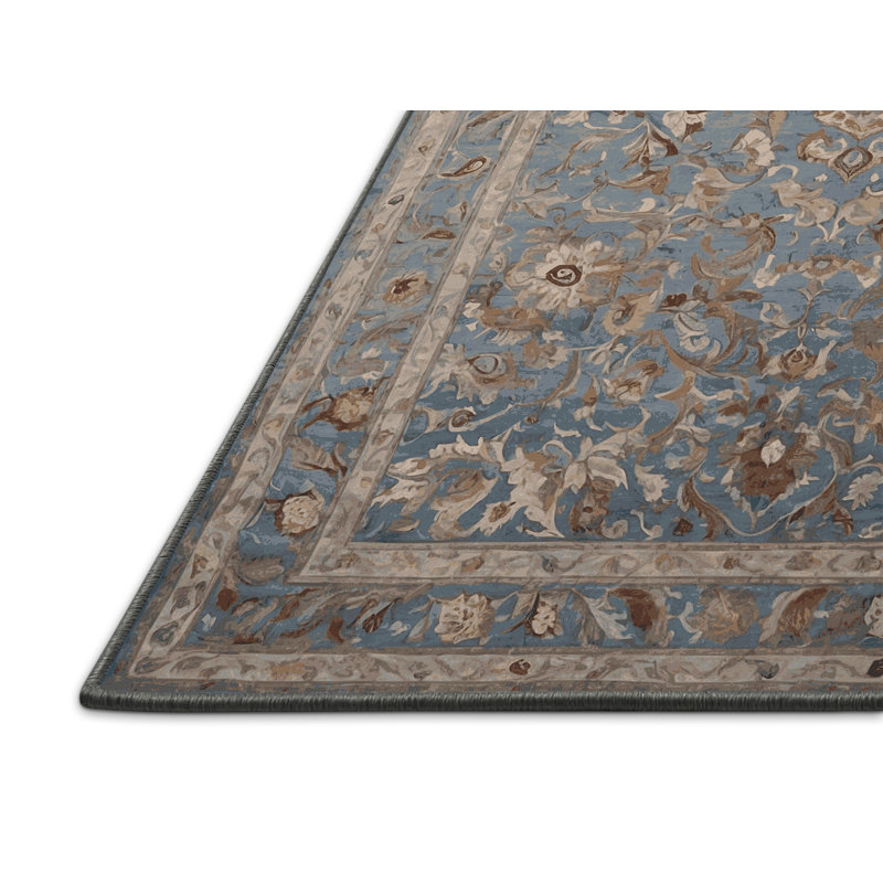 Tapis gris soyeux et moelleux, Rectangle 2 pi x 3 pi