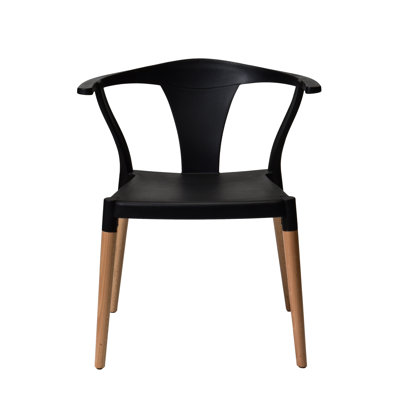 Chaise d’appoint empilable à dossier en lattes Balaton