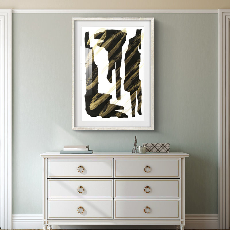 Onyx Obelisks III -Framed Print, 19.5" H x 16.5" W, White