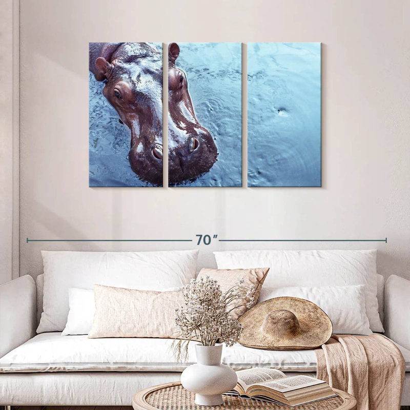Brampt Floating Hippo, 28" H x 45" W