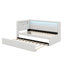 Lit plateforme tapissier simple avec ports USB et base de lit avec ceinture à DEL pour garçons, filles, adultes et lit gigogne-193212692
