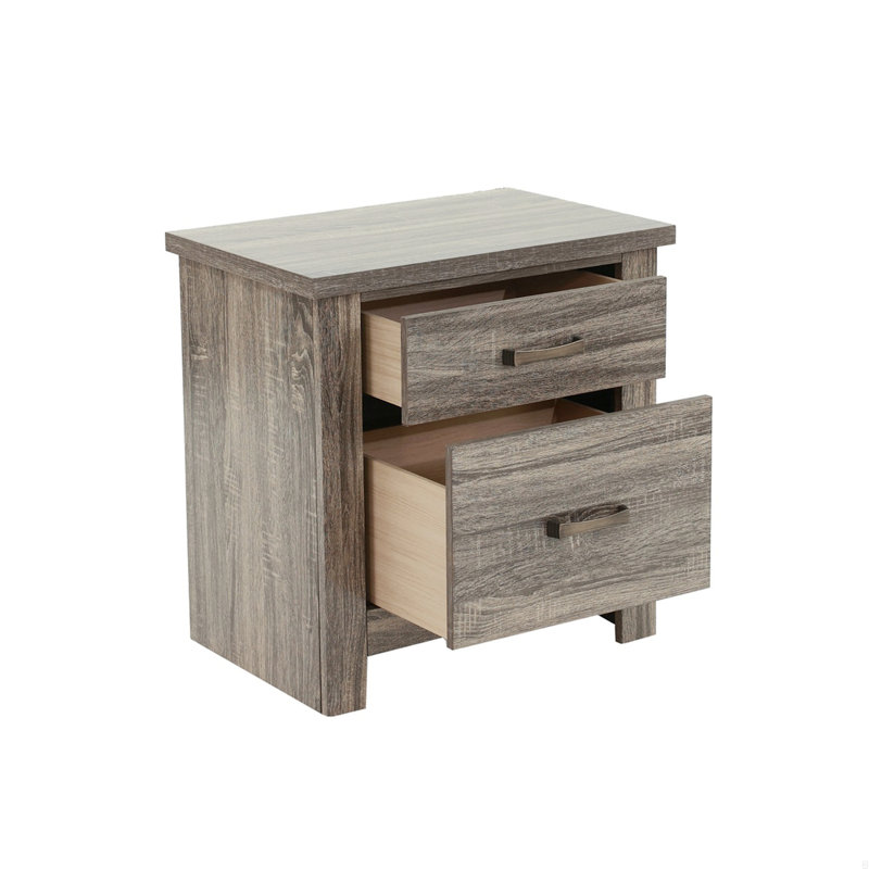 Table de chevet 2 tiroirs en bois