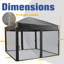 3x3 M Pop Up Canopy Tent with Netting-120200497