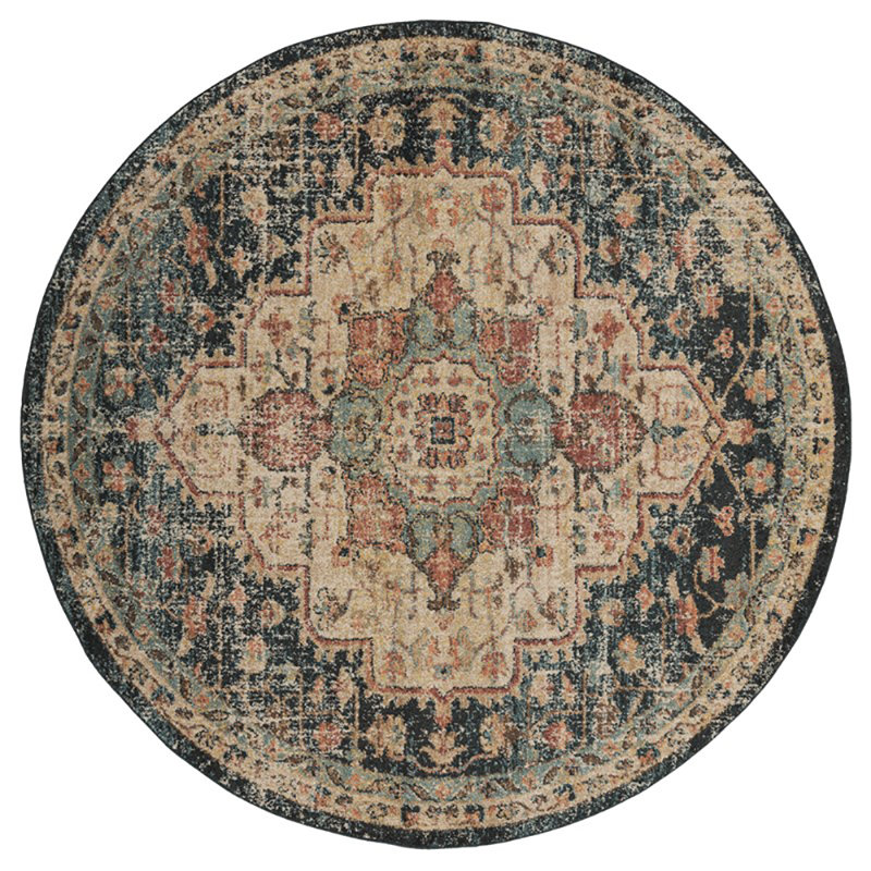 Scofield Oriental Indoor Rug, Round 7'10"