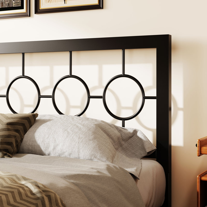 Bloneva Metal Open-Frame Bed, Queen, Brown