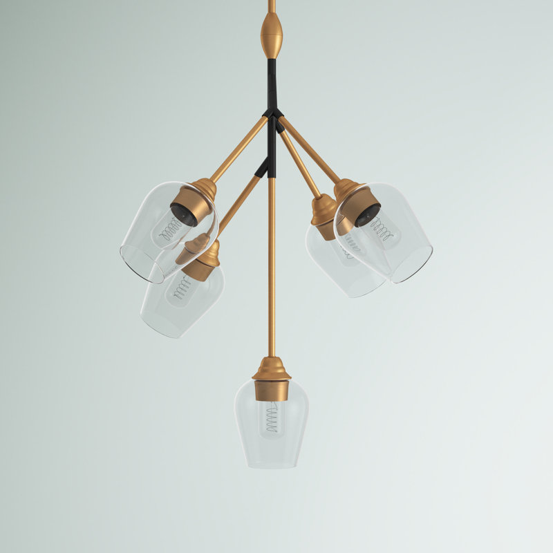 Luminaire suspendu 5 lumières Apel